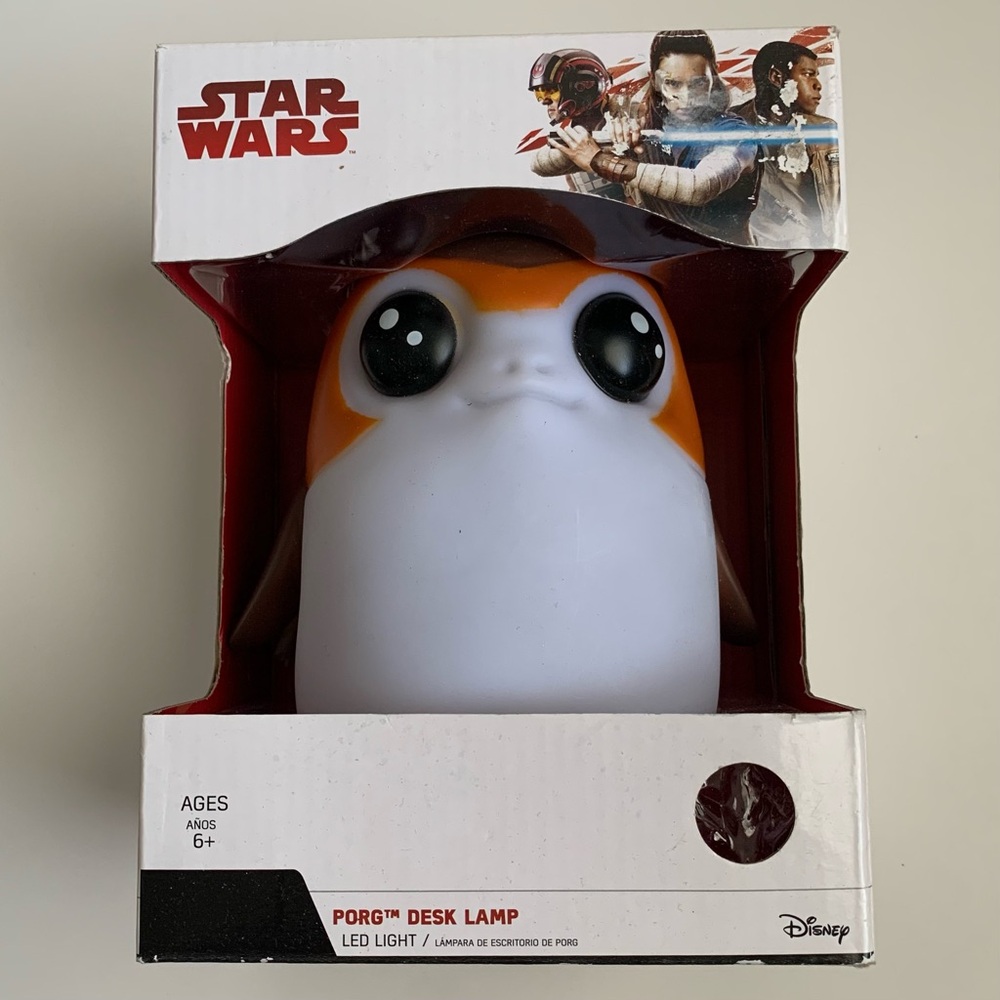 Star Wars Porg Disney Battery Operated Color Changing LED Desk Lamp